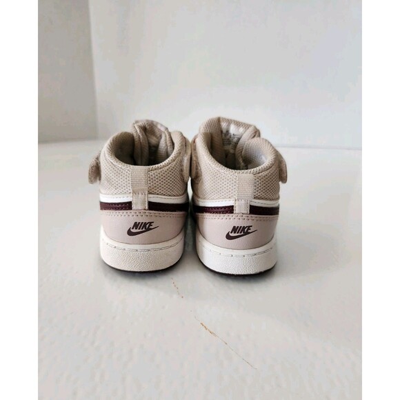 Nike Court Borough Mid 2 Kids Shoes CD7784-118 Size 8C White Pink - Picture 4 of 7